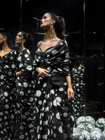 Black Confetti Saree