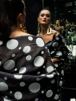 Black Confetti Saree