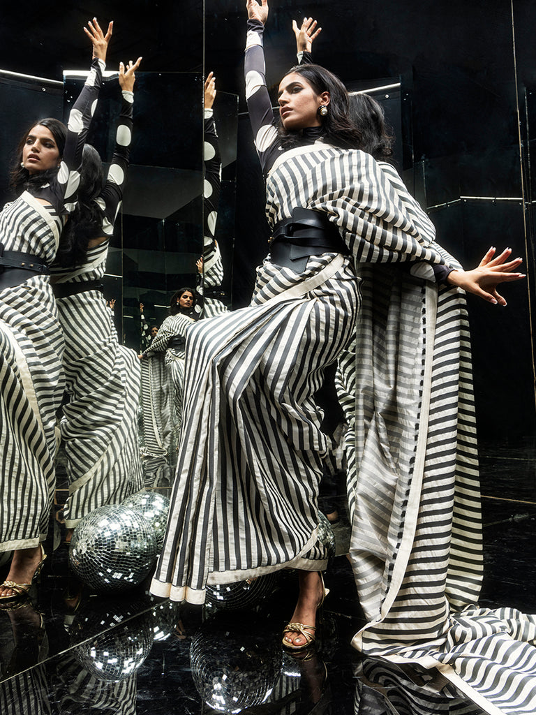 The Candy Cane Saree