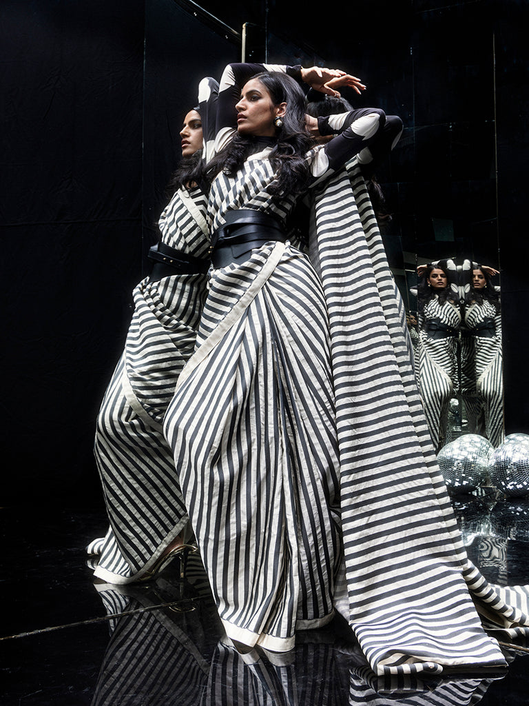 The Candy Cane Saree