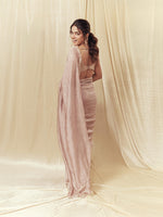 Wamiqa Gabbi In Handwoven Mauve Tissue Saree