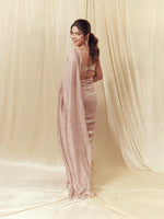 Wamiqa Gabbi In Handwoven Mauve Tissue Saree