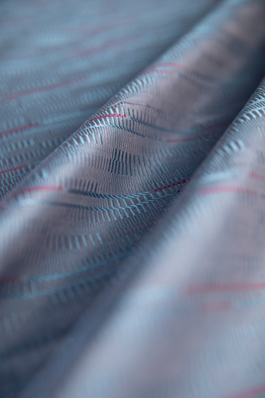 Handwoven Blue Silk Fabric