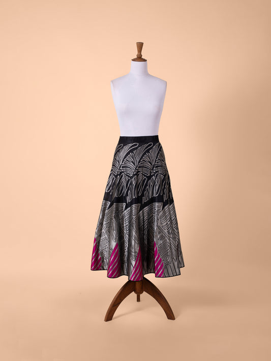 Handwoven Black Silk Skirt