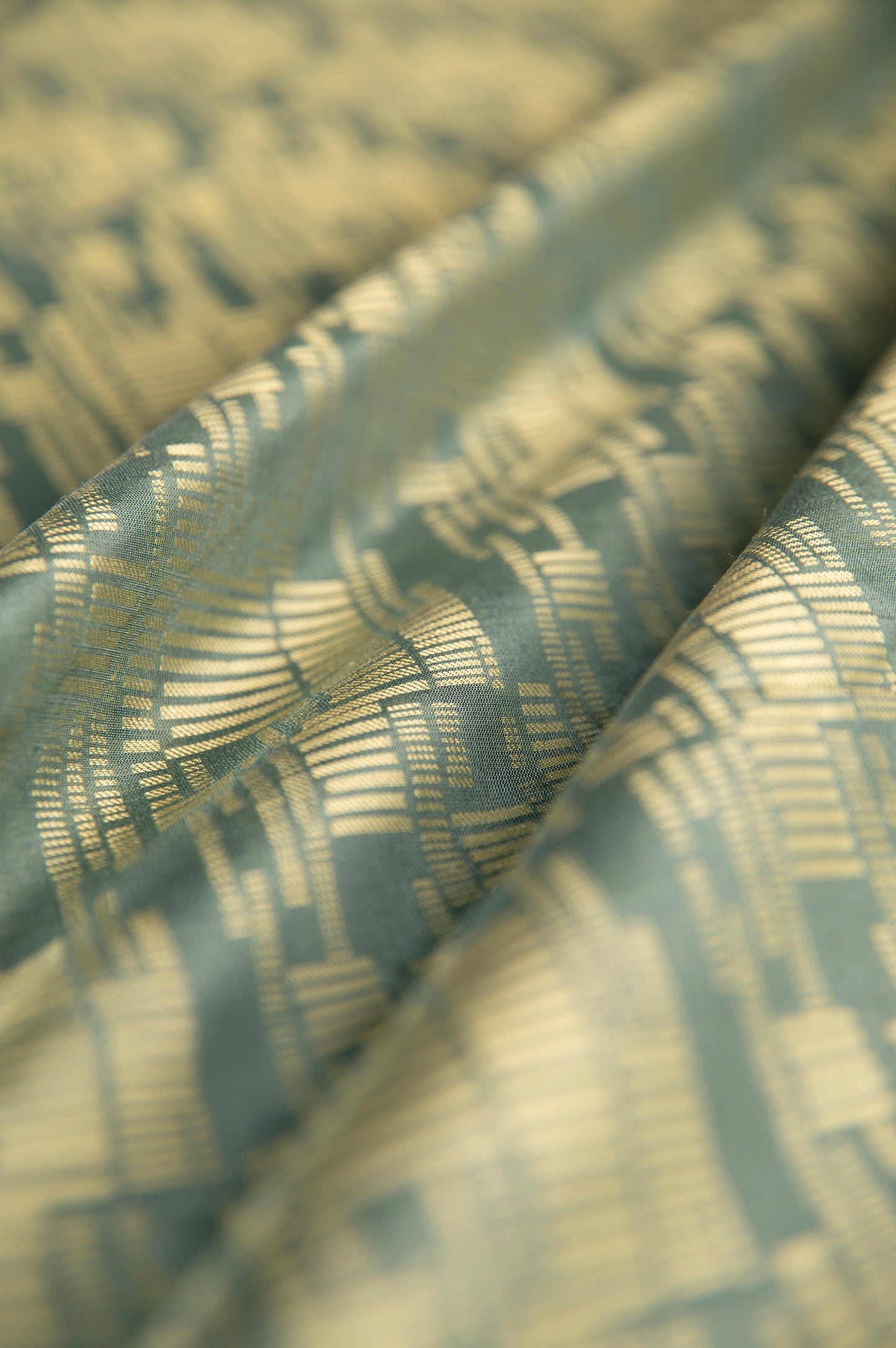 Handwoven Green Silk Fabric