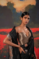 Handwoven Black Silk Saree