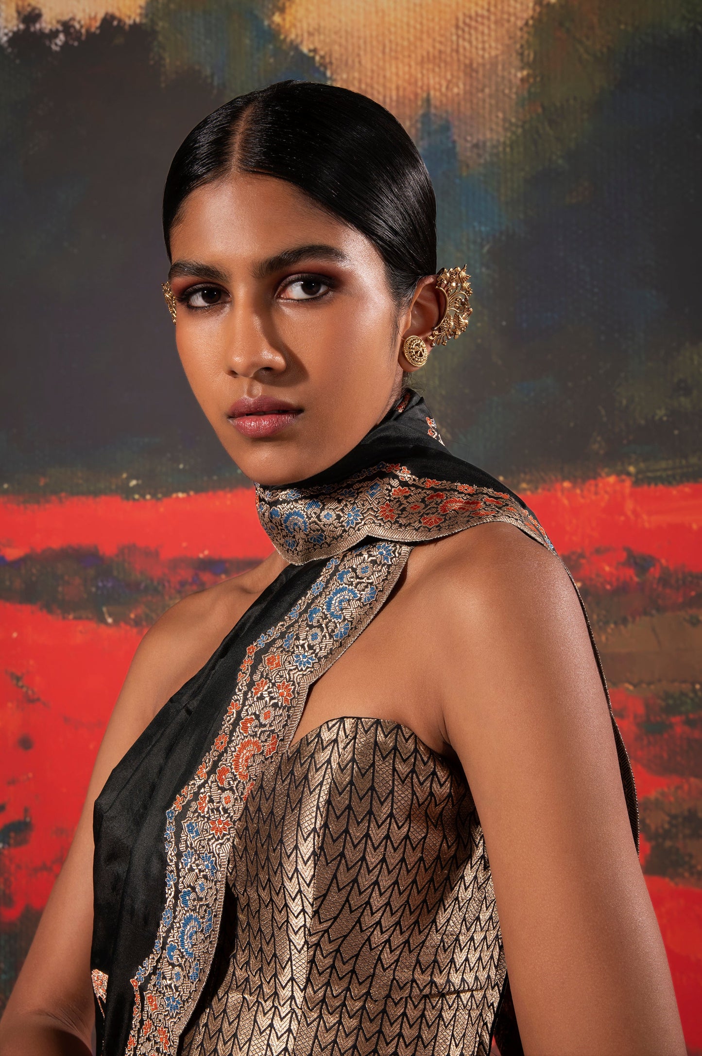 Handwoven Black Silk Saree