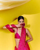 Handwoven Pink Silk Saree