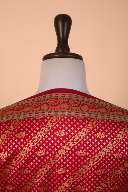 Handwoven Red Silk Dupatta