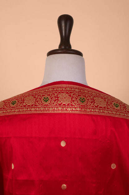 Handwoven Red Silk Dupatta