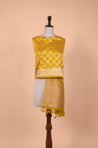 Handwoven Yellow Silk Dupatta