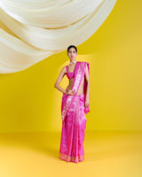 Handwoven Pink Silk Saree