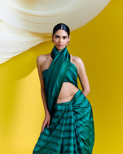 Handwoven Green Silk Saree