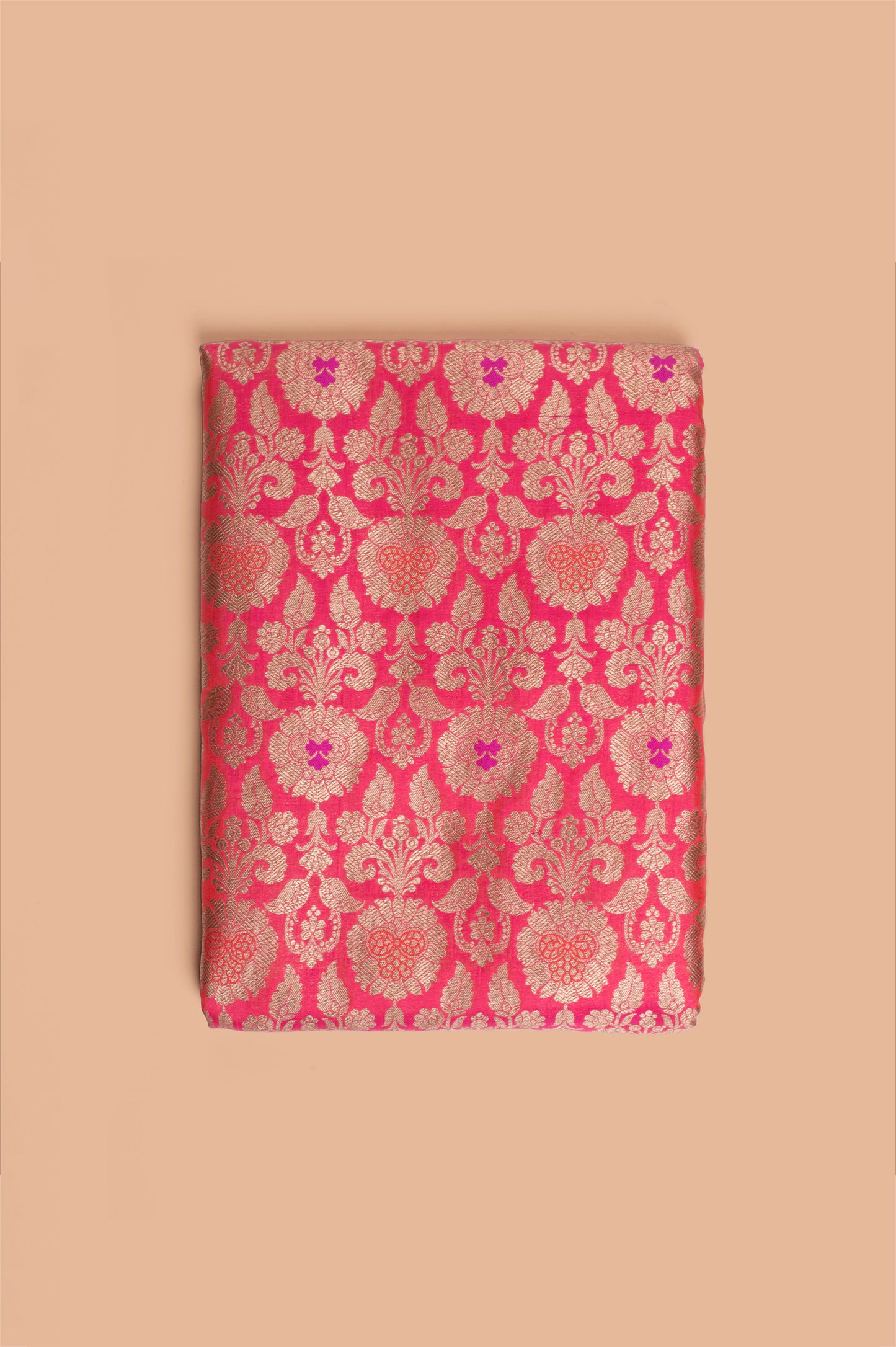 Handwoven Pink Silk Fabric