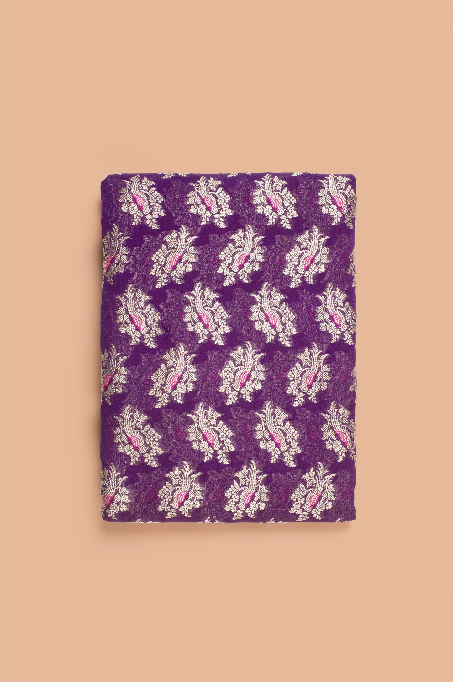 Handwoven Purple Georgette Fabric