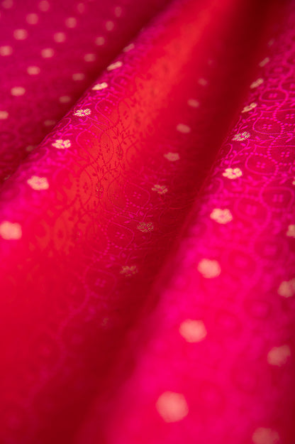 Handwoven Pink Silk Fabric