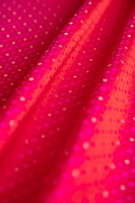 Handwoven Pink Silk Fabric