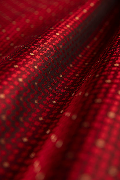 Handwoven Maroon Silk Fabric