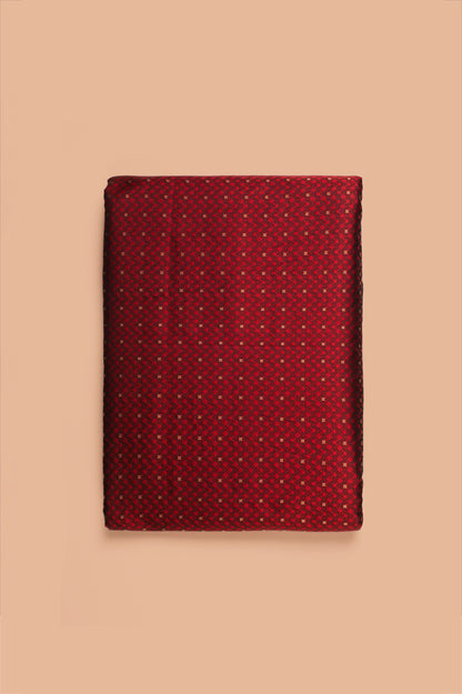 Handwoven Maroon Silk Fabric