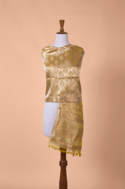 Handwoven Gold Tissue Dupatta
