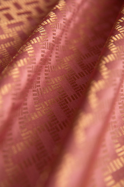 Handwoven Rust Silk Fabric