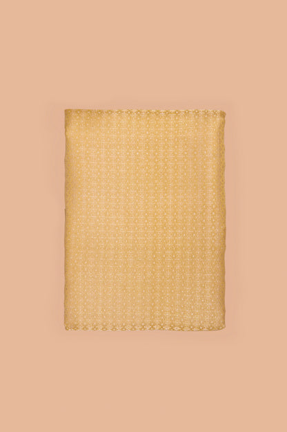 Handwoven Yellow Satin Silk Fabric