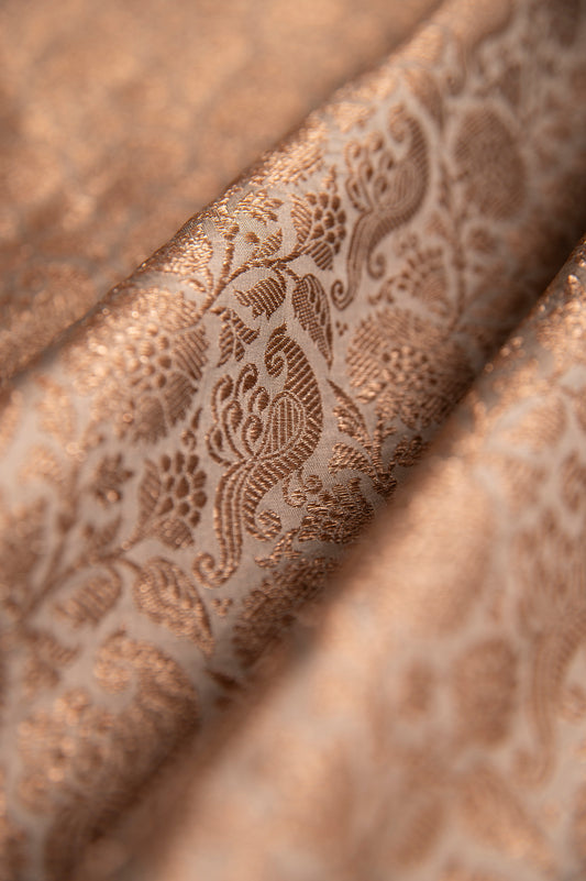 Handwoven Brown Silk Fabric