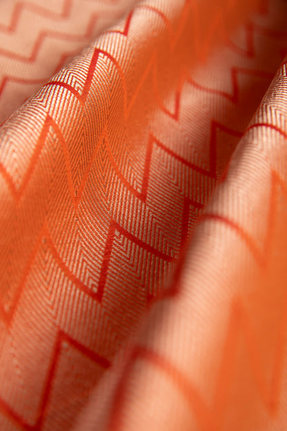 Handwoven Orange Silk Fabric