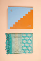 Handwoven Green Georgette Dupatta