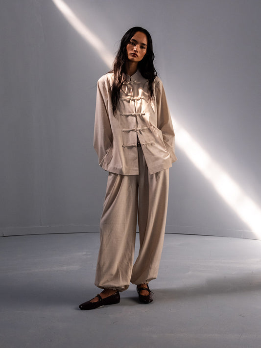 WARM BEIGE OVERSHIRT