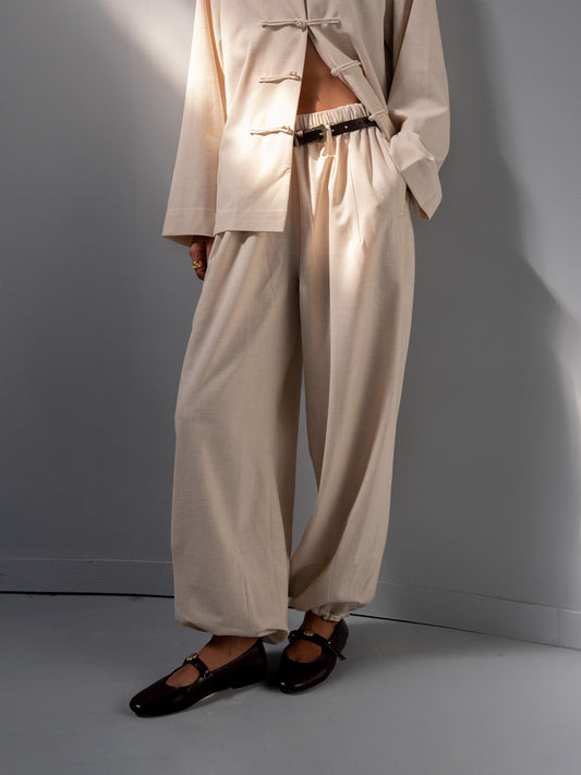 WARM BEIGE BALOON PANTS