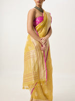 Handwoven Gold Cutwork Banarasi Saree