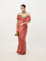 Handwoven Red Banarasi Emboss Saree
