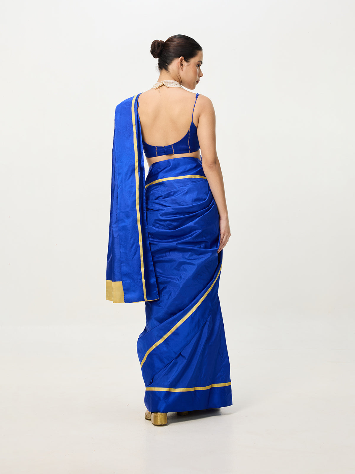 Handwoven Dark Blue Saree