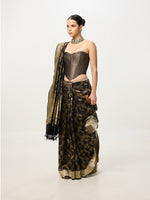 Handwoven Black Kadhwa Banarasi Saree
