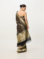 Handwoven Black Kadhwa Banarasi Saree