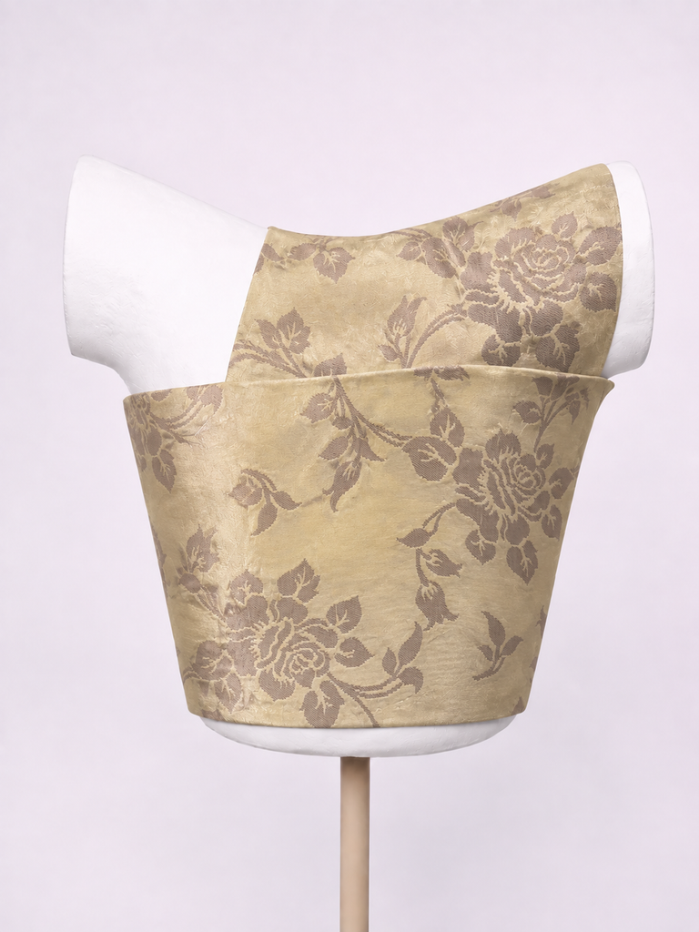 Handwoven Beige Cutwork Blouse Fabric