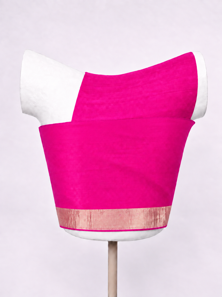 Handwoven Hot Pink Blouse Fabric
