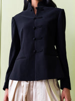 MATTE BLACK HOURGLASS BLAZER