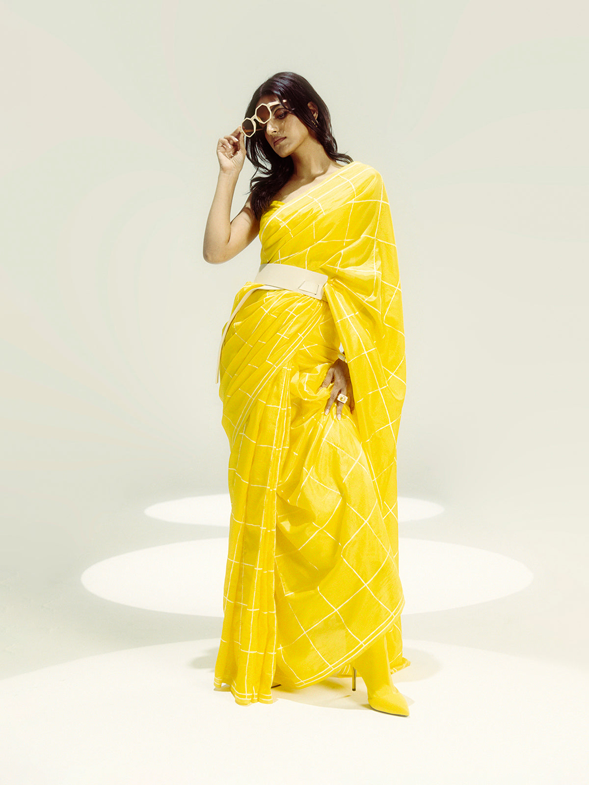 Yellow Crossword Saree