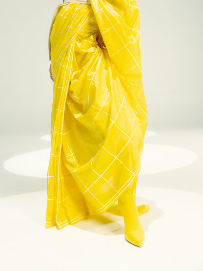 Yellow Crossword Saree