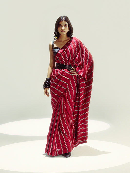 Gucci Red Bumblebee Saree