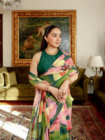 Multicolour Chiffon Digital Print Saree
