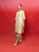 Handwoven Pistachio Green Banarasi Suit