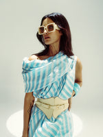 Powder Blue Candy Cane Saree