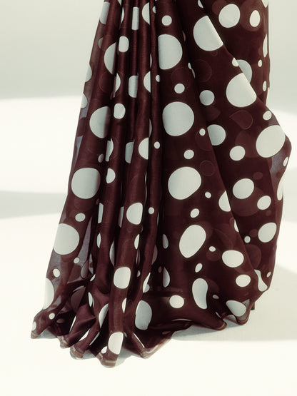 Espresso Confetti Saree