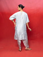 Handwoven Ice Blue Banarasi Suit