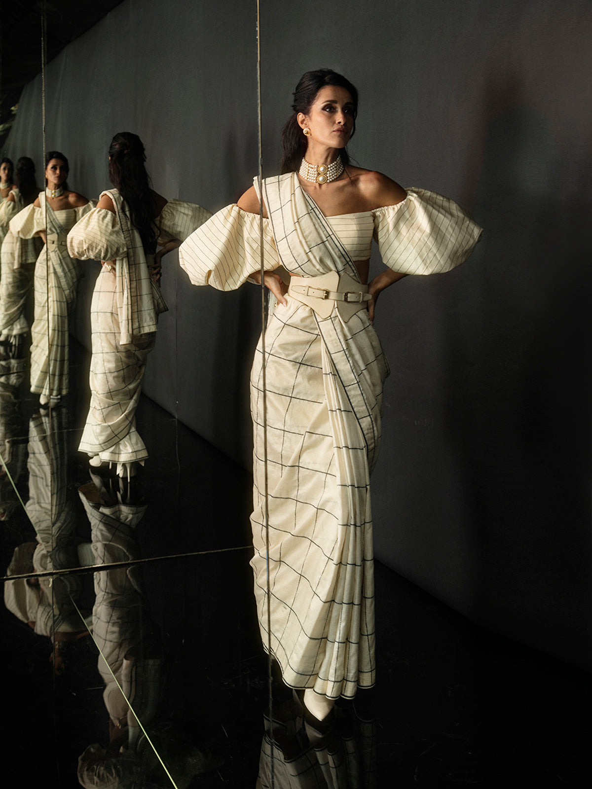 Vanilla Crossword Saree