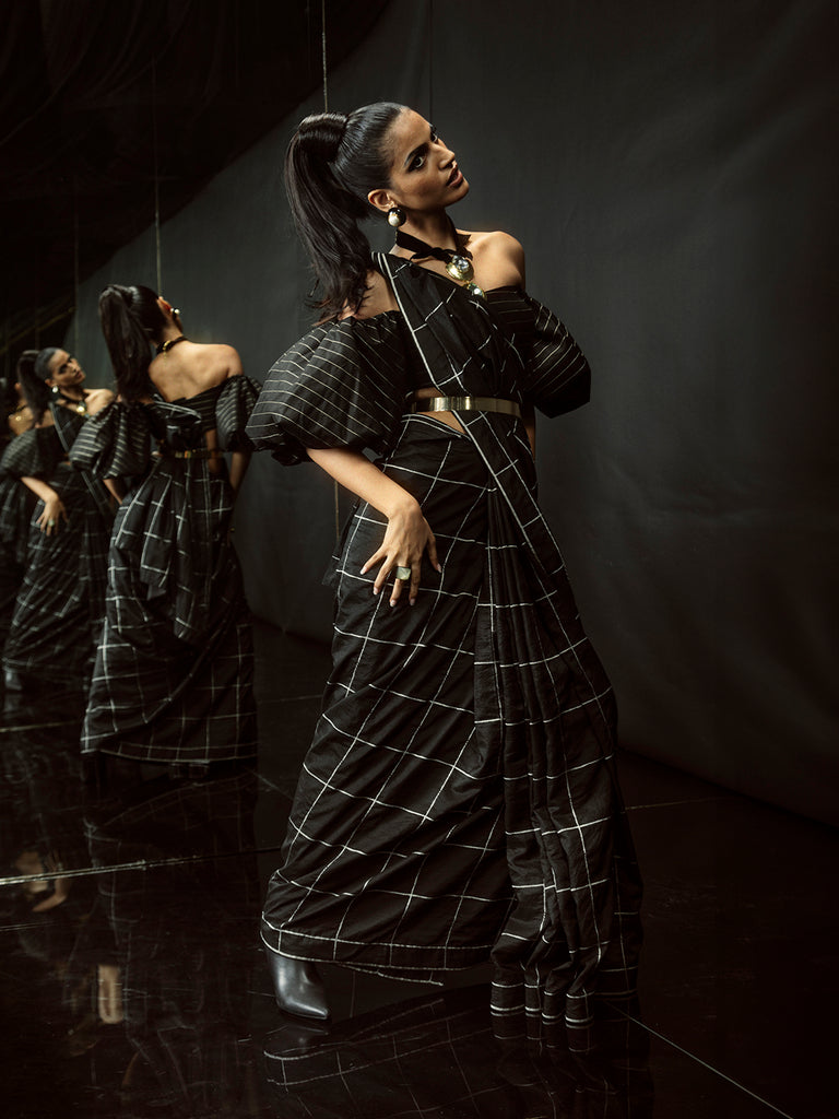 Black Crossword Saree