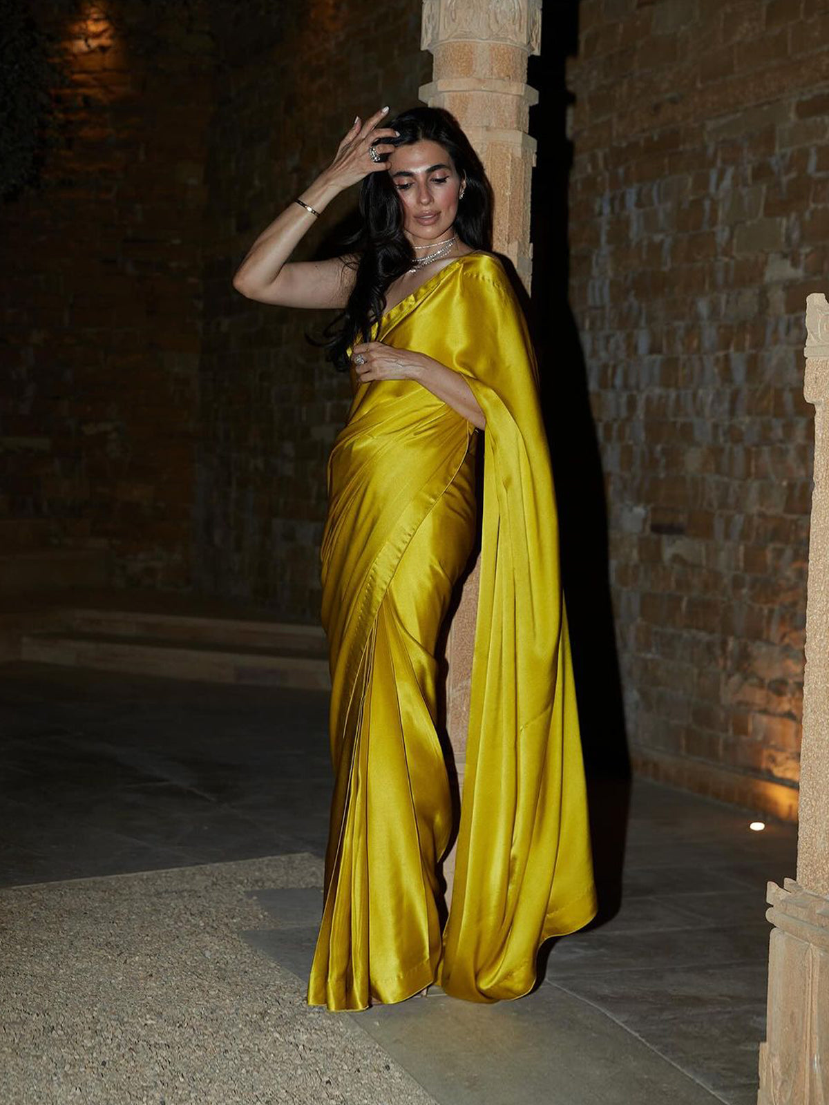Handwoven Citrine Yellow Silk Sarees